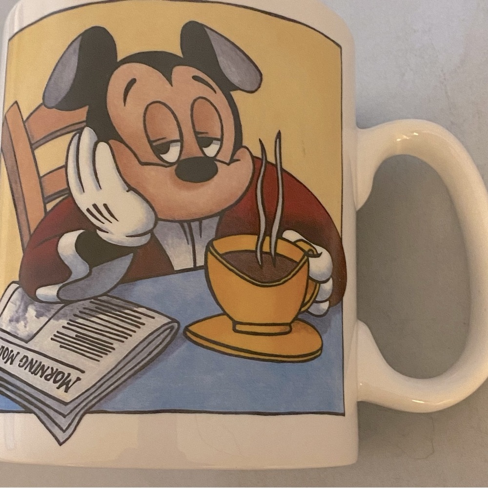 Disney Mickey Mouse MORNING COFFEE W/The Morning Mouse Paper Mug